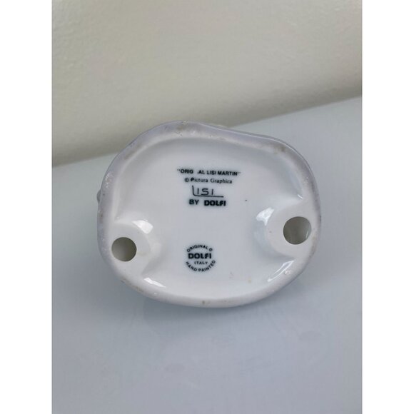 Original Lisi Martin LISI by Dolfi Italy Hand Painted Girl Holding Kitten Figure - Picture 8 of 11